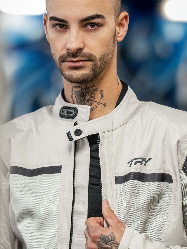Chaqueta de moto para hombre