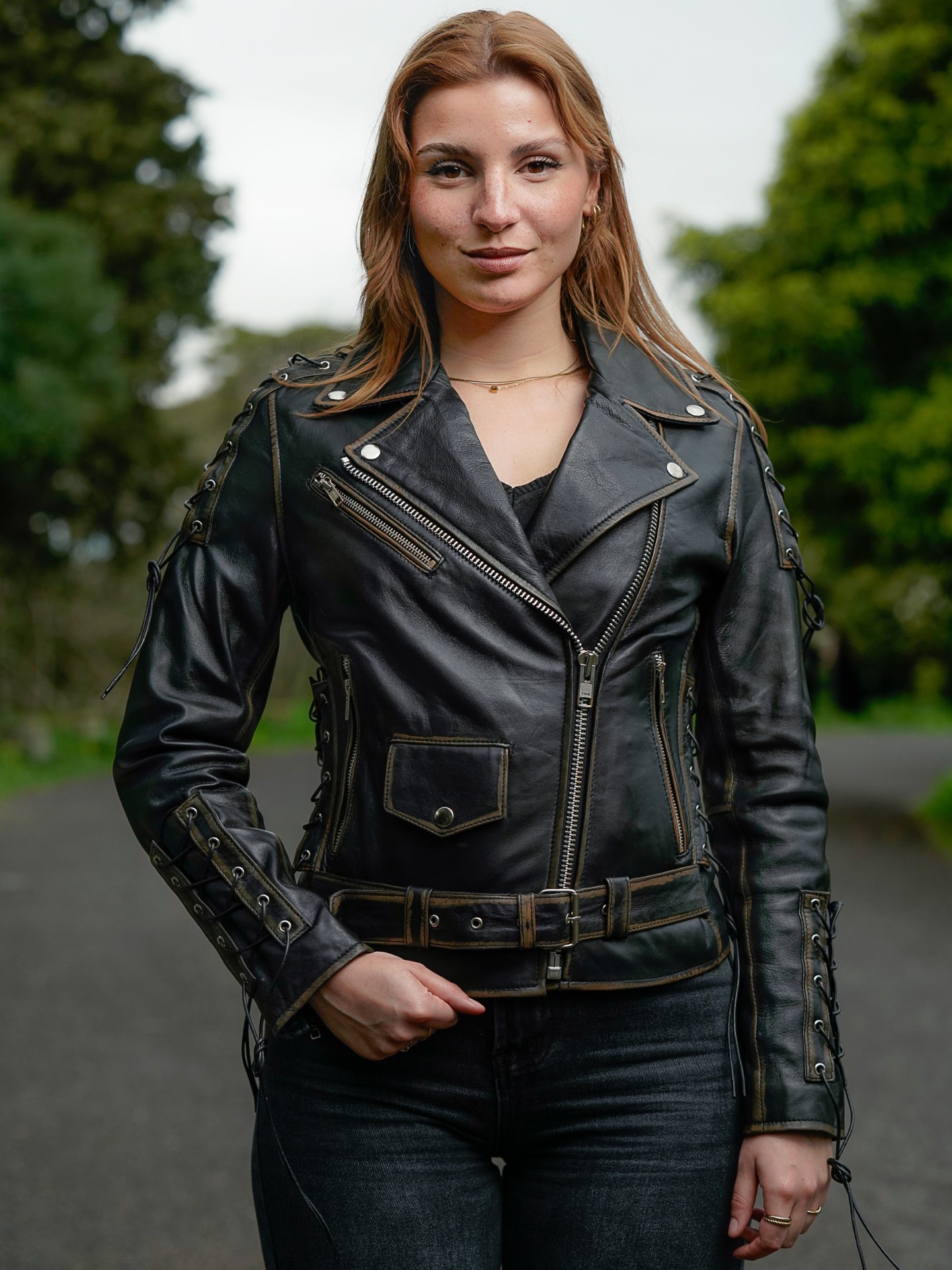 Blusão em pele Rider