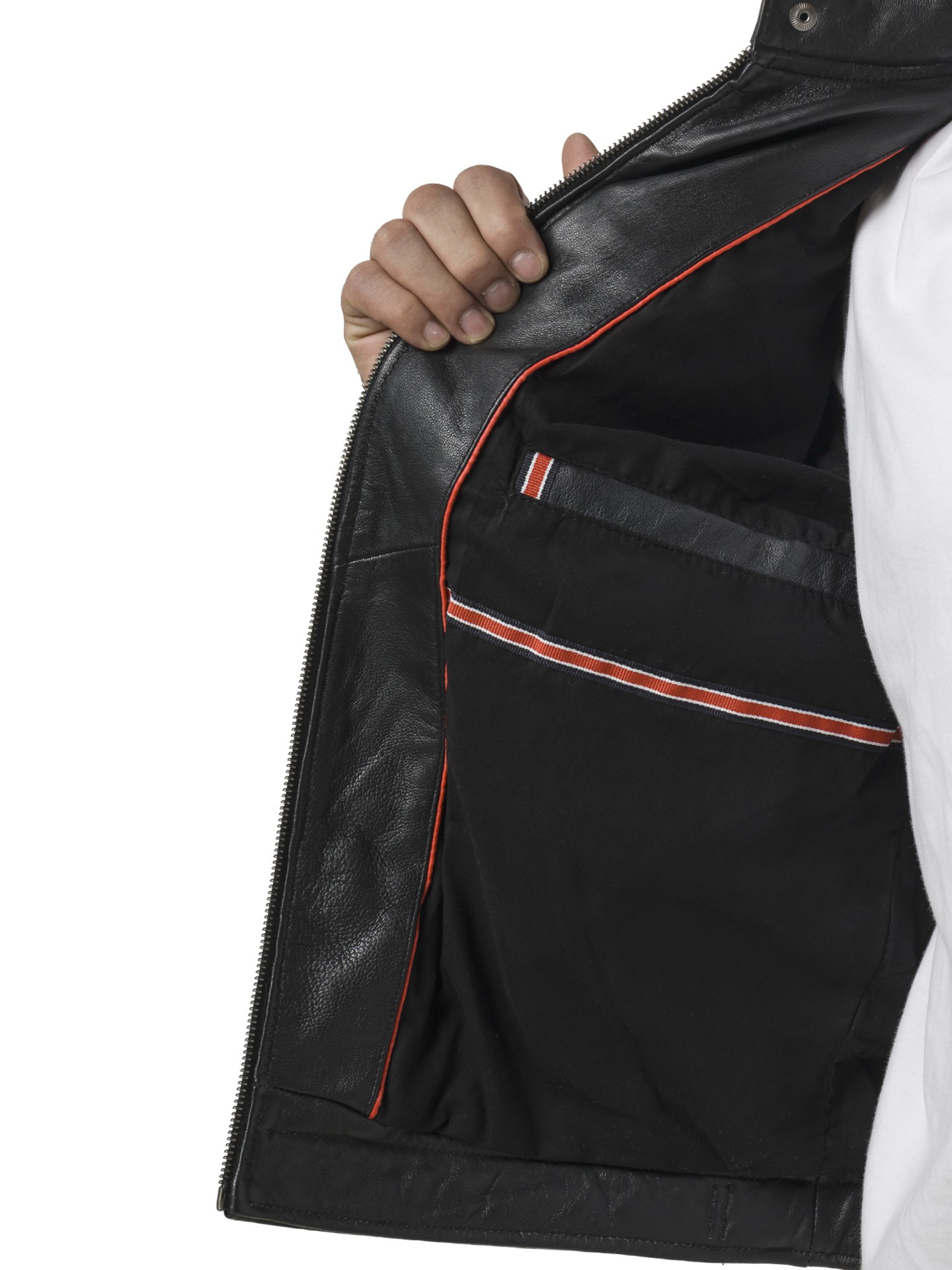 Blusão em pele Racing