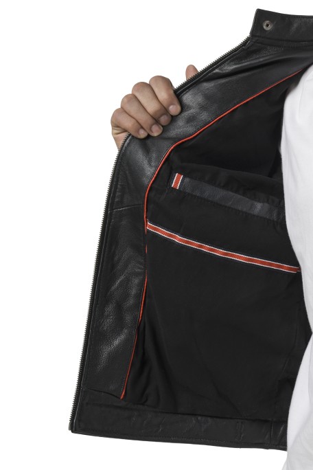 Blusão em pele Racing