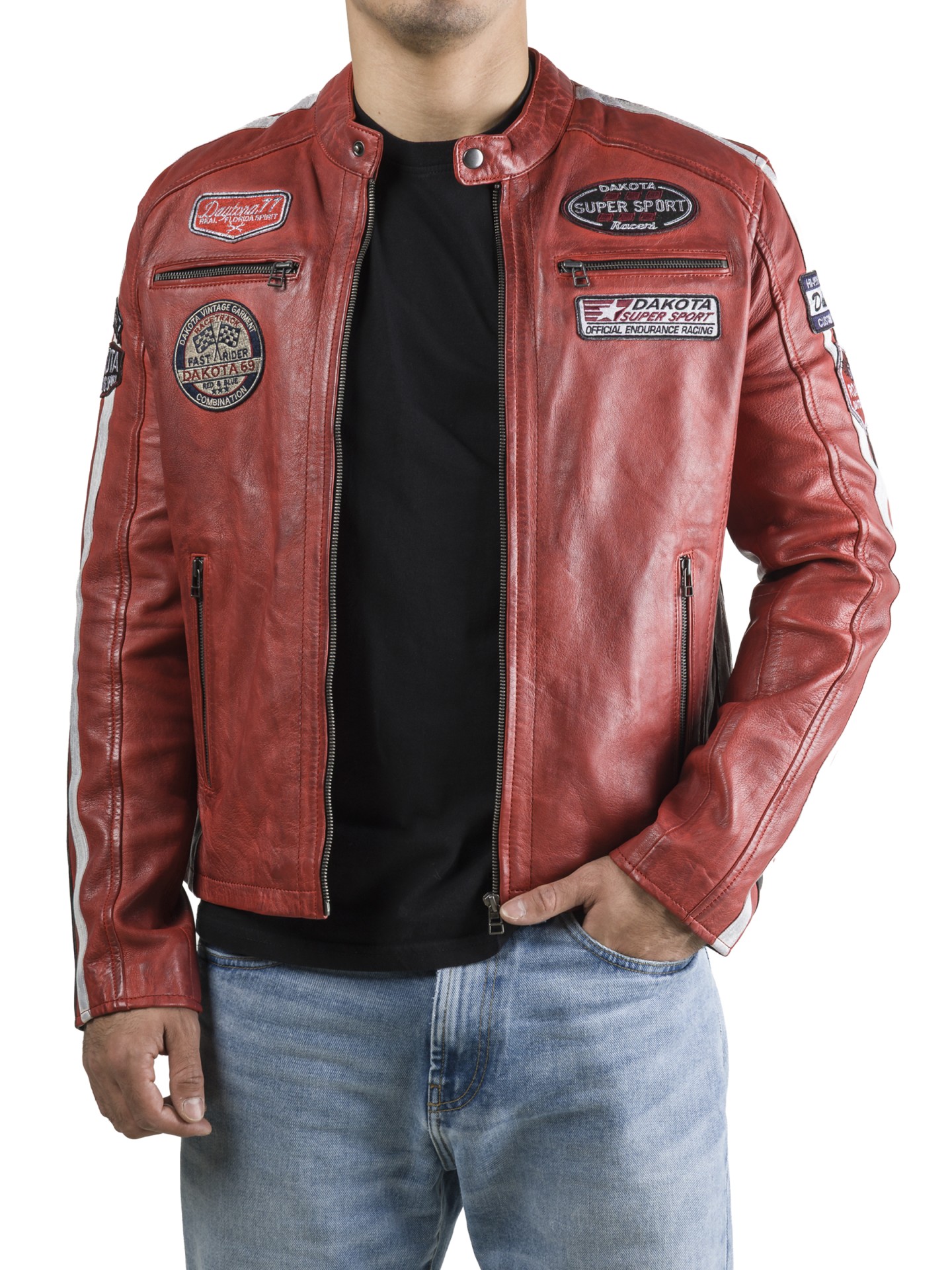 Blusão em pele Sport