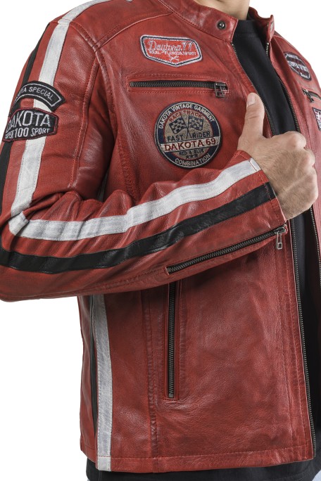 Blusão em pele Sport