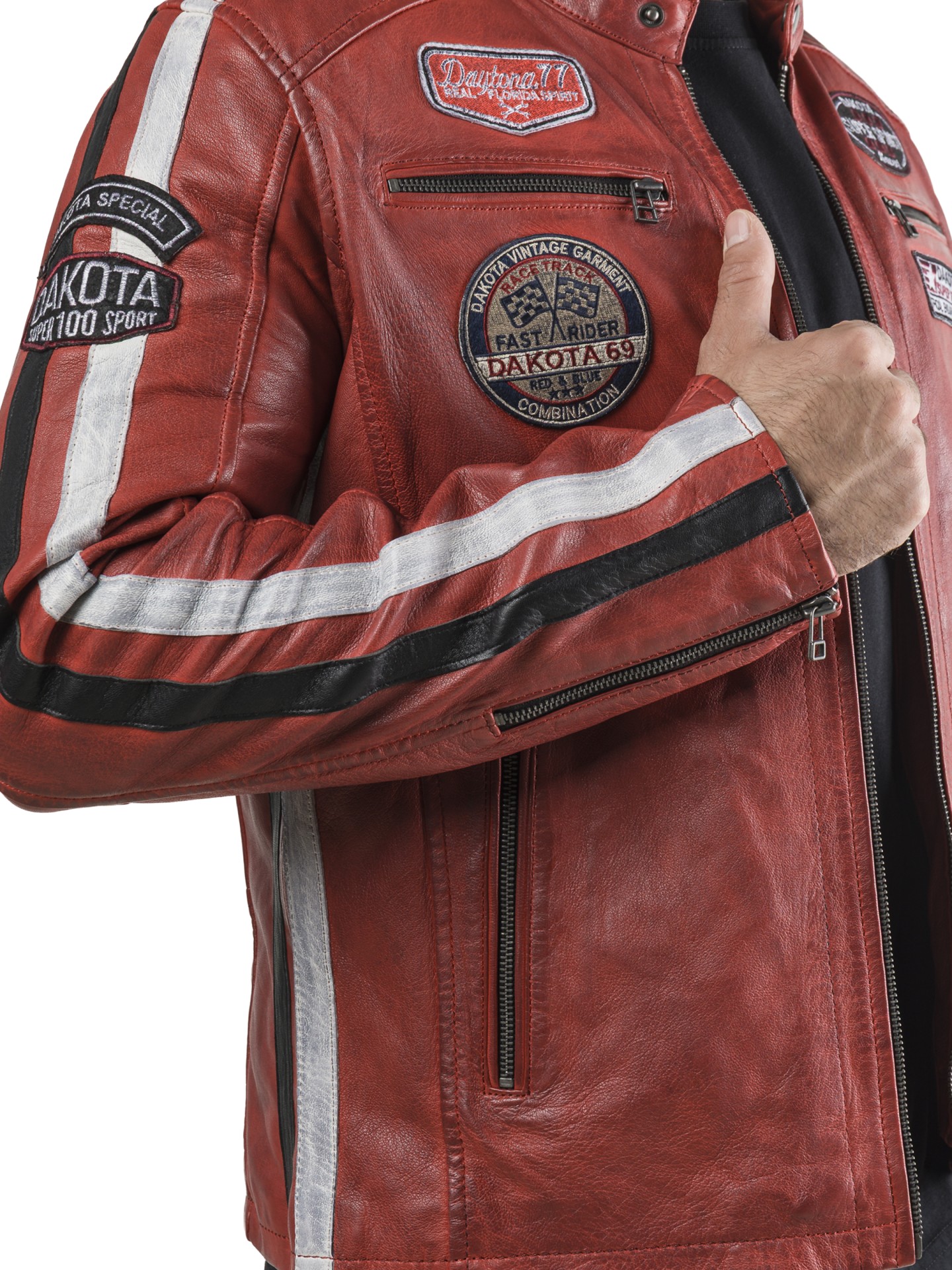 Blusão em pele Sport