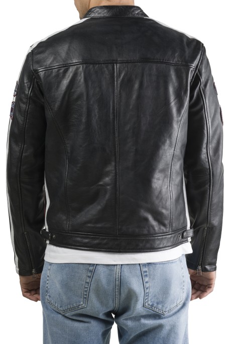 Blusão em pele Racing