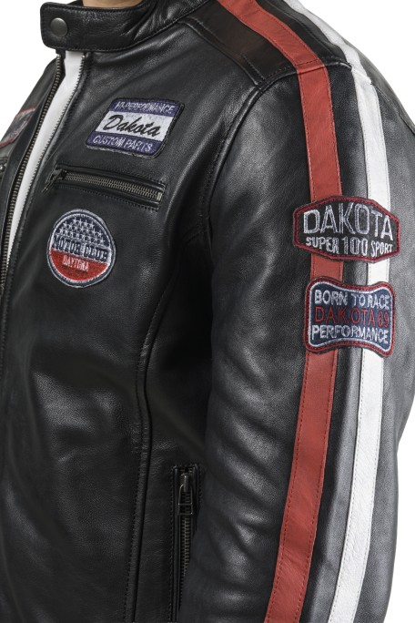 Blusão em pele Racing