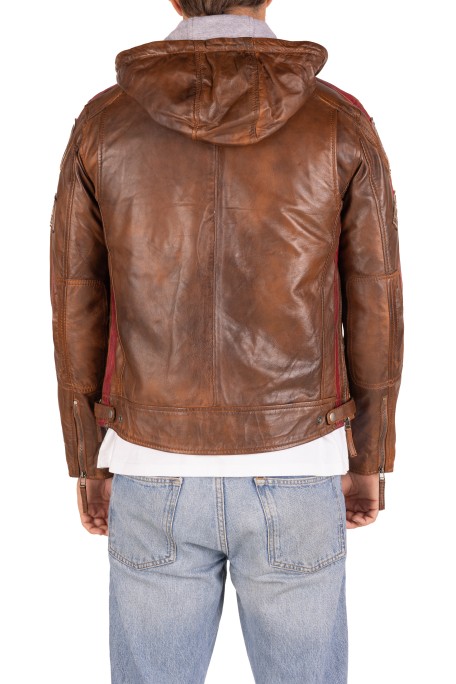 Blusão pele Racer Hood