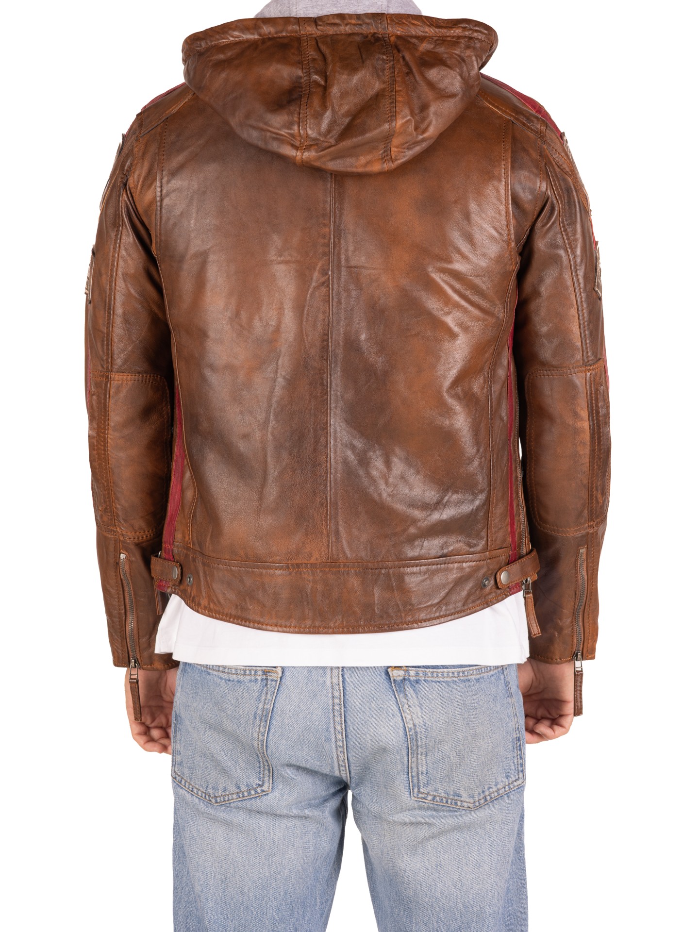 Blusão pele Racer Hood