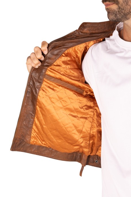 Blusão pele Racer Hood