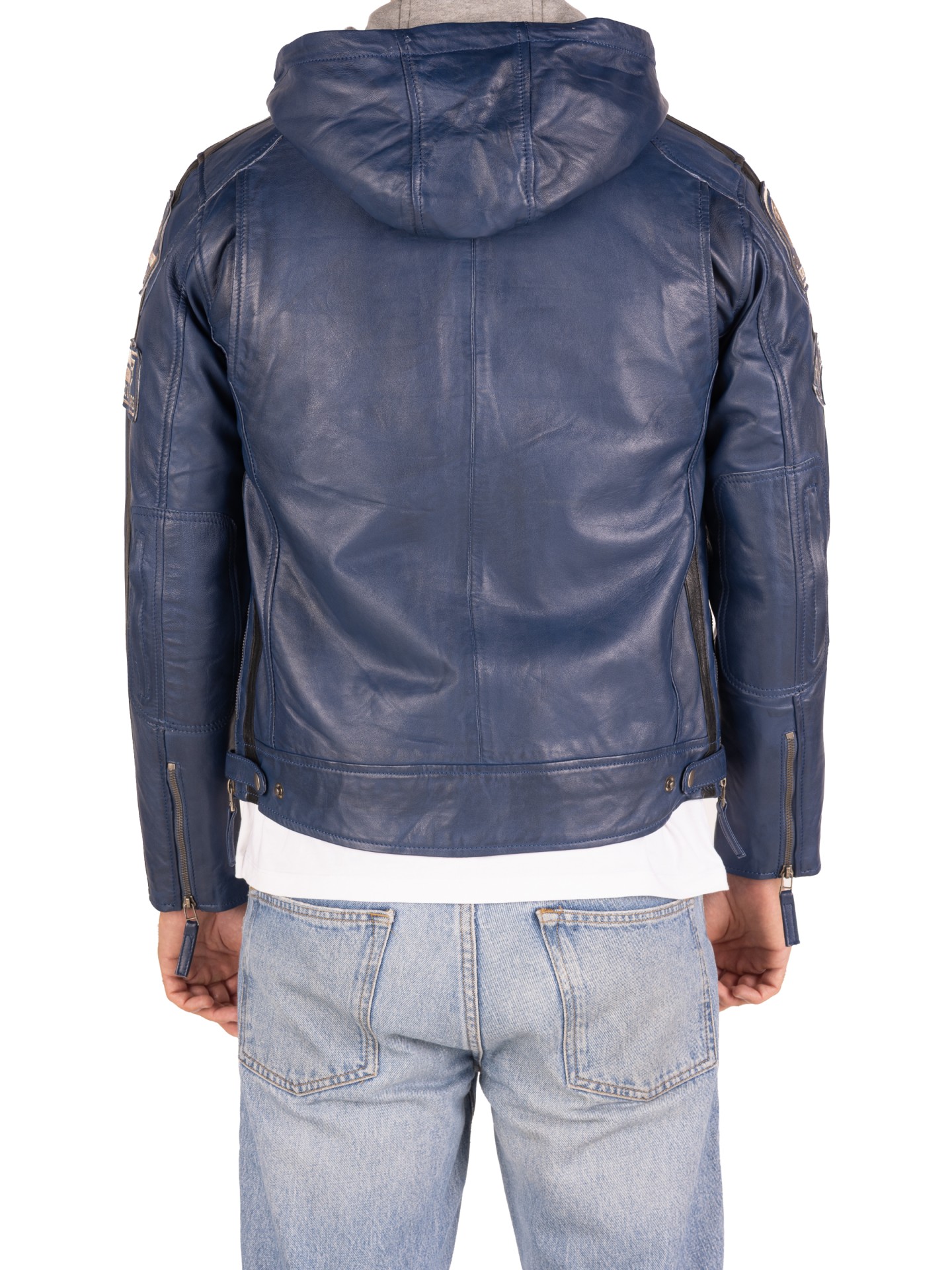 Blusão pele Racer Hood