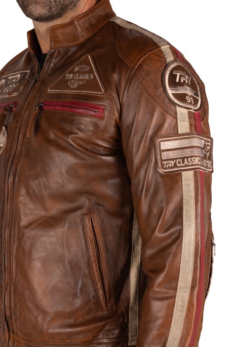 Blusão pele Racer Classic
