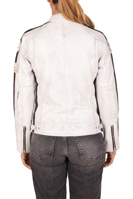 Blusão em pele Racer Lady