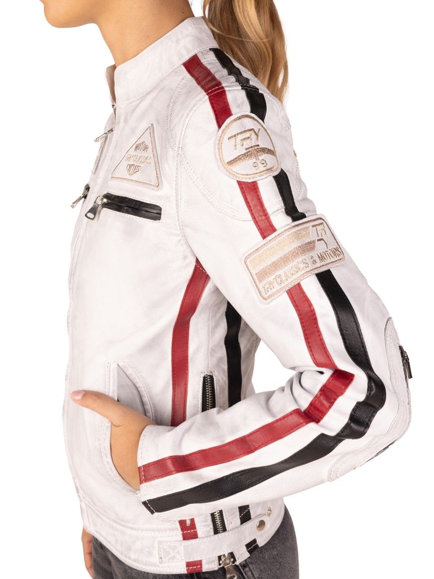 Bluso em pele Racer Lady