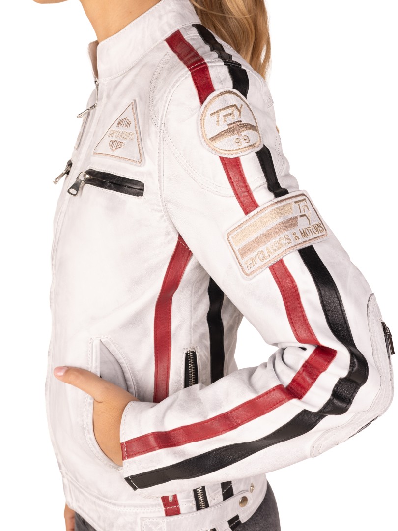 Bluso em pele Racer Lady