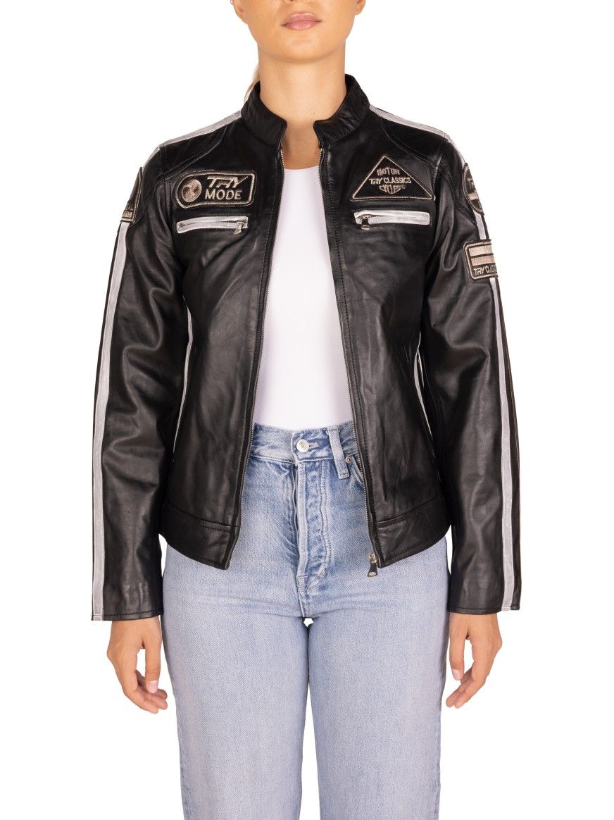 Bluso em pele Racer Lady