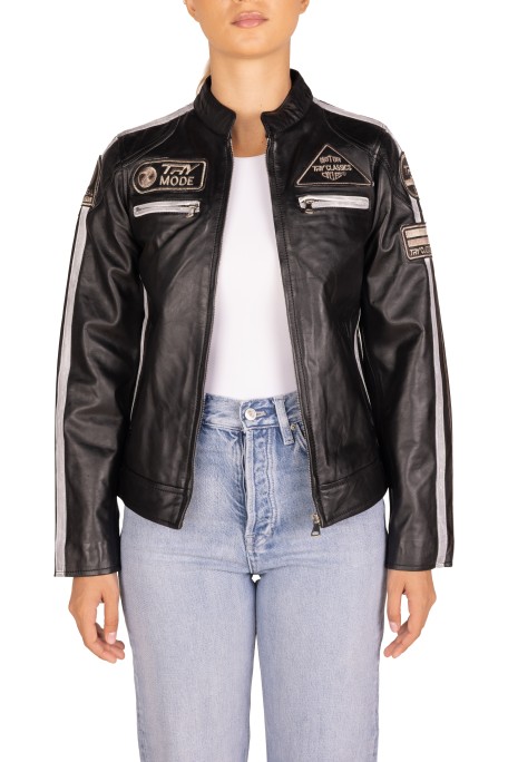 Bluso em pele Racer Lady