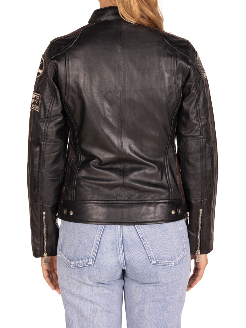 Blusão em pele Racer Lady
