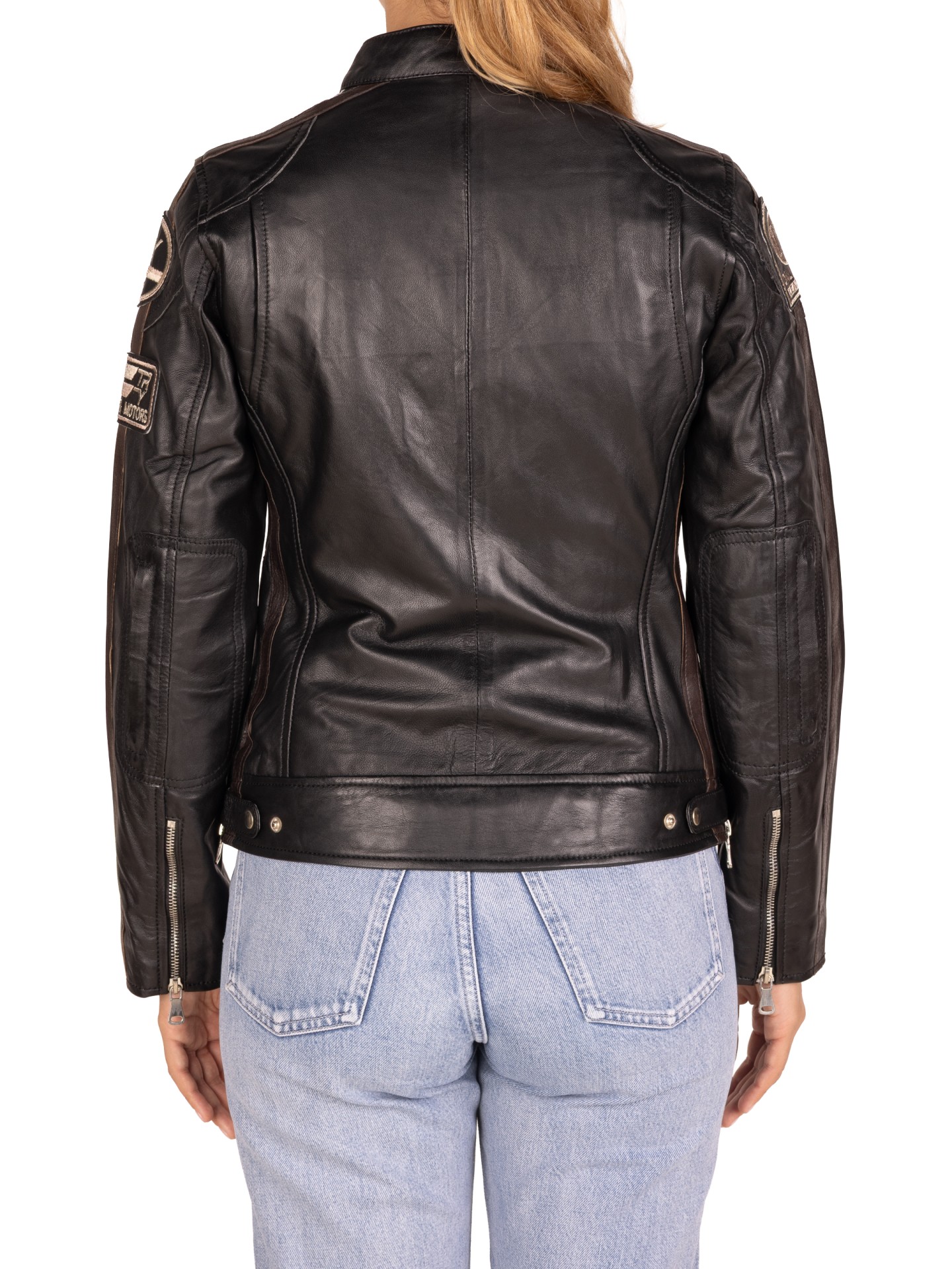 Blusão em pele Racer Lady
