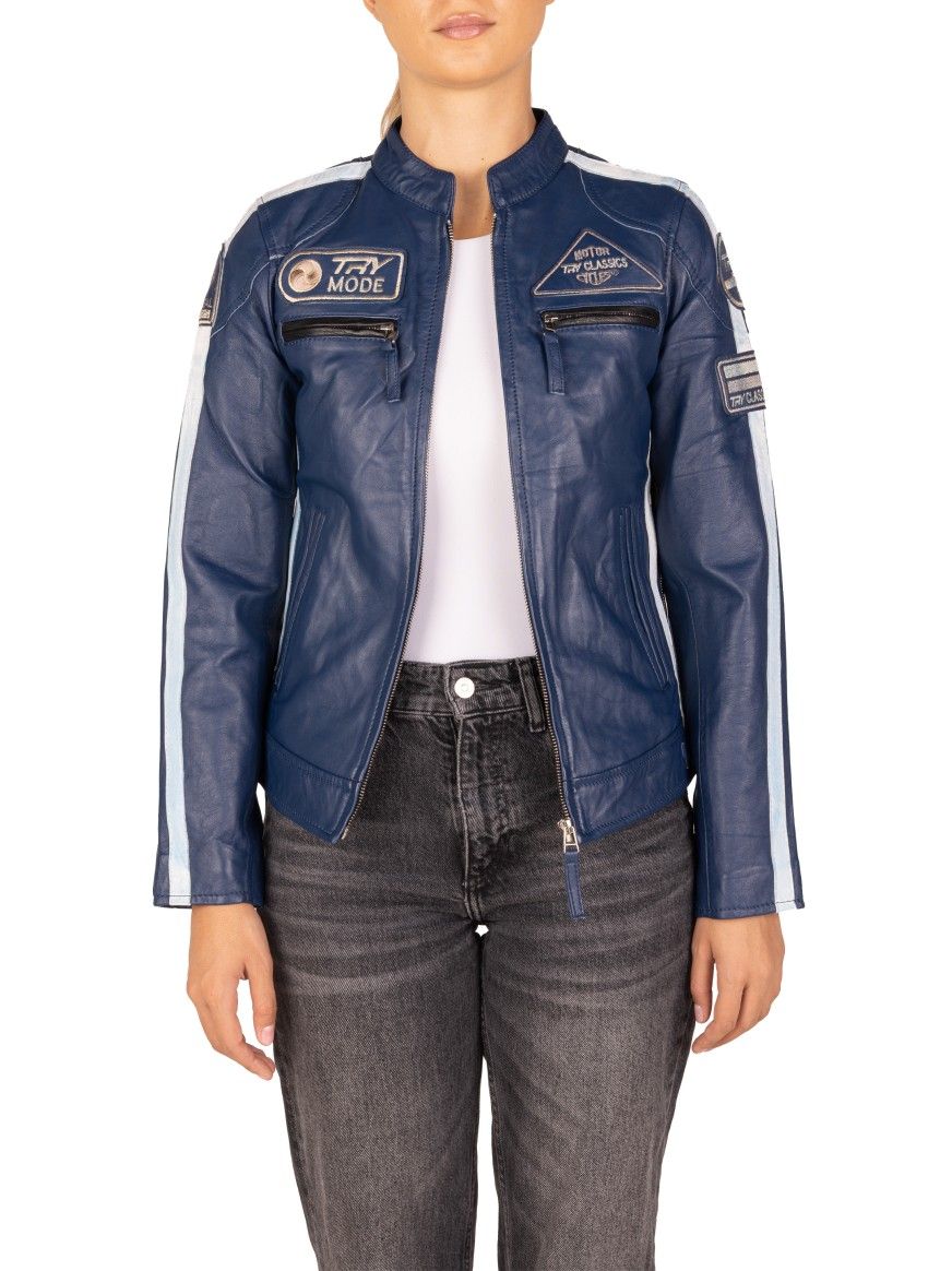 Bluso em pele Racer Lady