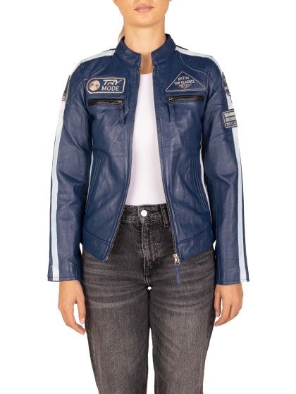 Bluso em pele Racer Lady
