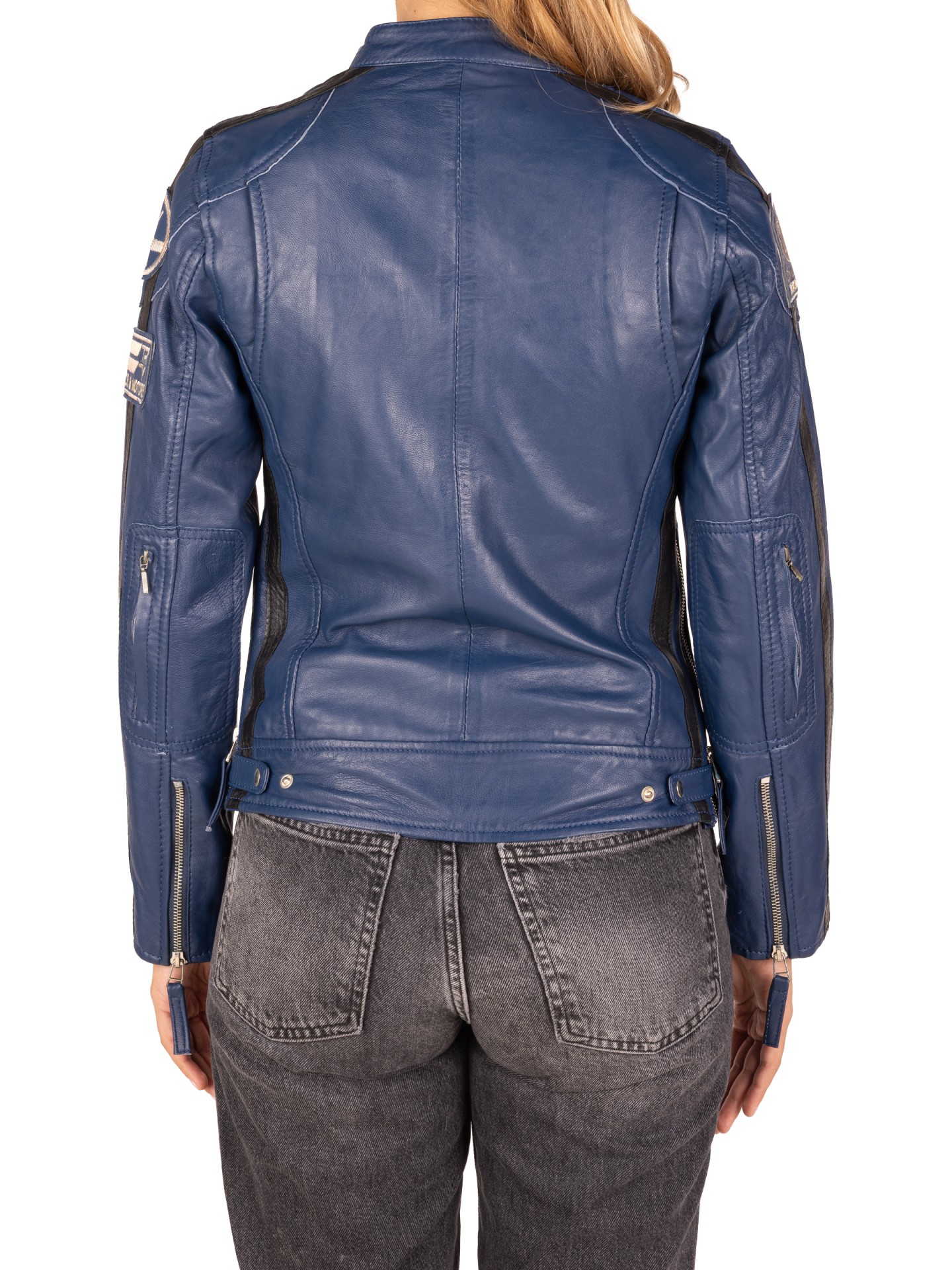 Blusão em pele Racer Lady