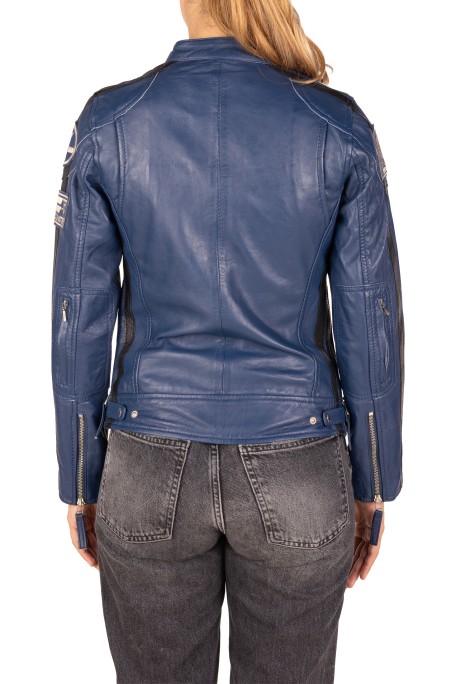 Blusão em pele Racer Lady