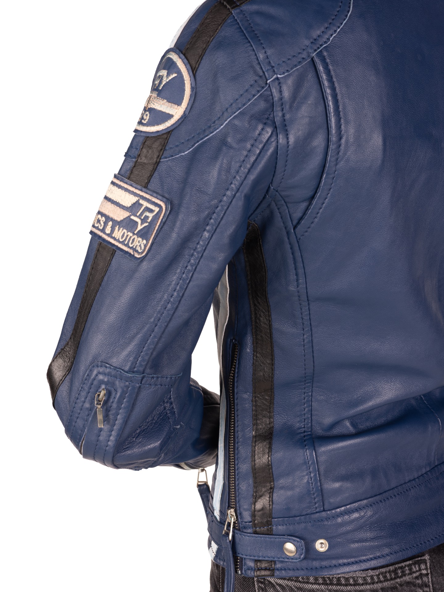 Blusão em pele Racer Lady