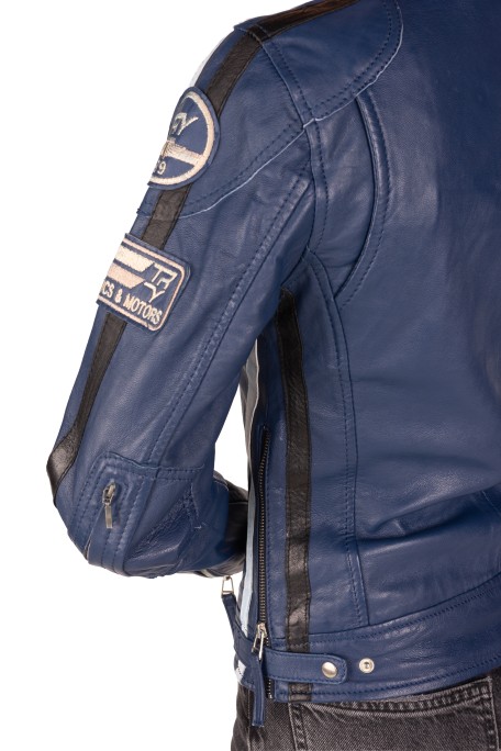 Blusão em pele Racer Lady