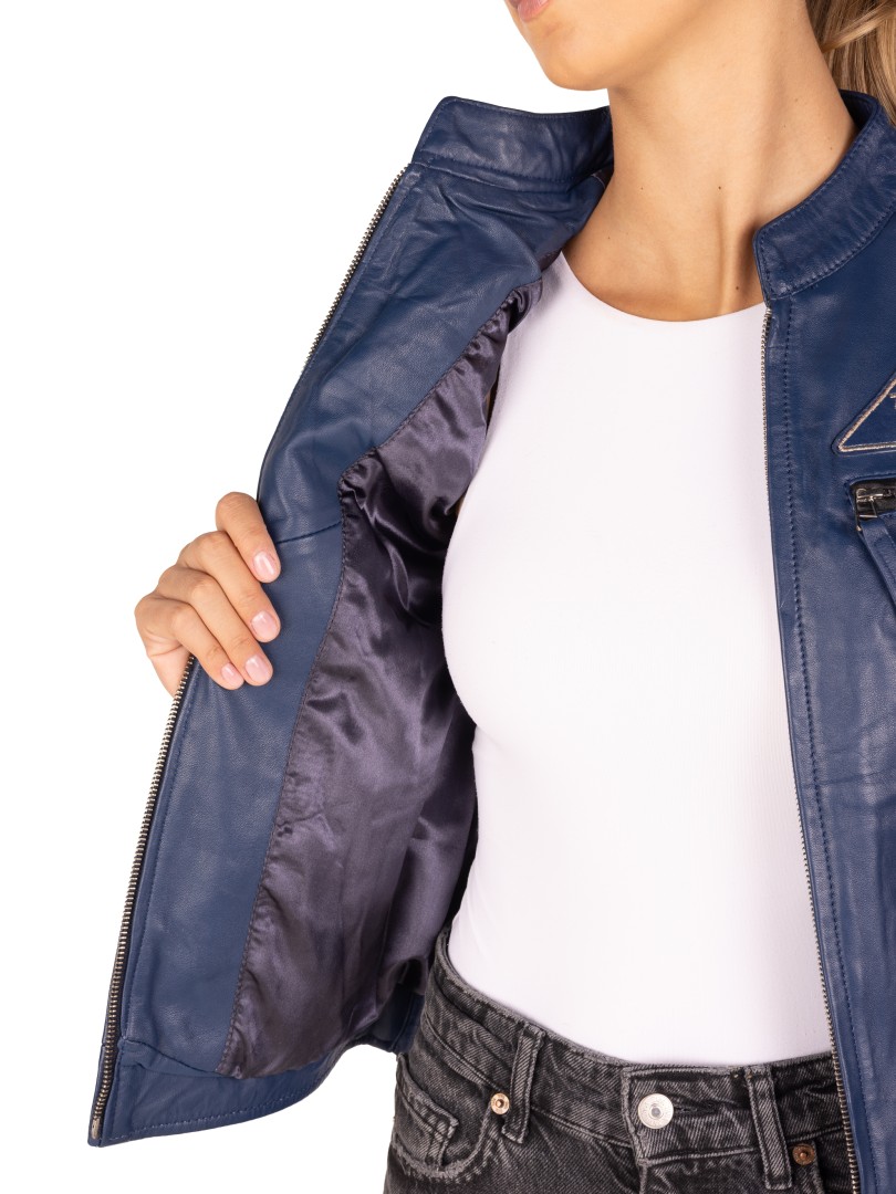 Bluso em pele Racer Lady