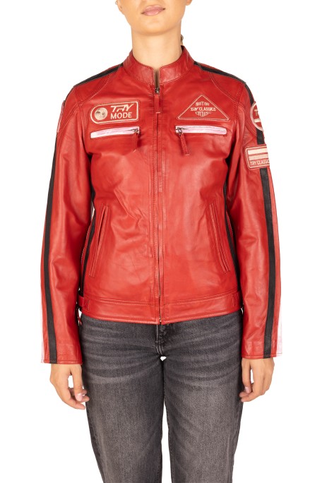 Bluso em pele Racer Lady