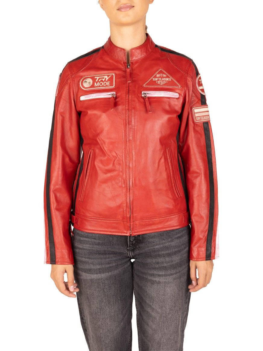 Bluso em pele Racer Lady
